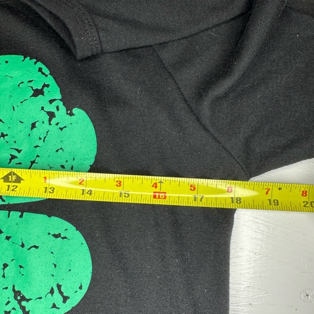 Black Long Sleeve Top with Green Clover | Shamrock | Women’s Size S | Comfy - Picture 9 of 11